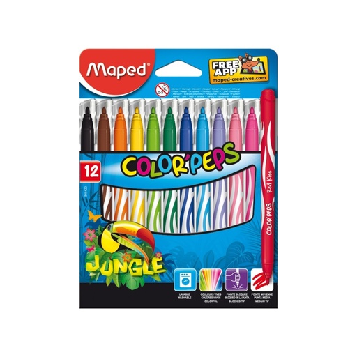 [845420] MARCADOR MAPED COLORPEPS X12 JUNGLE