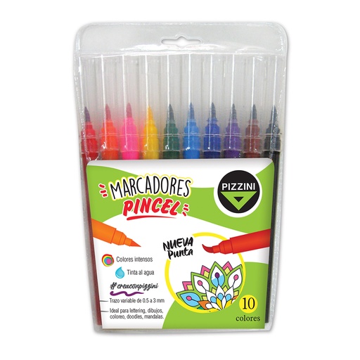 [8210] MARCADOR PIZZINI PUNTA PINCEL X10