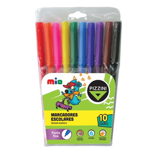 [8010] MARCADOR PIZZINI MIO ESCOLAR X 10