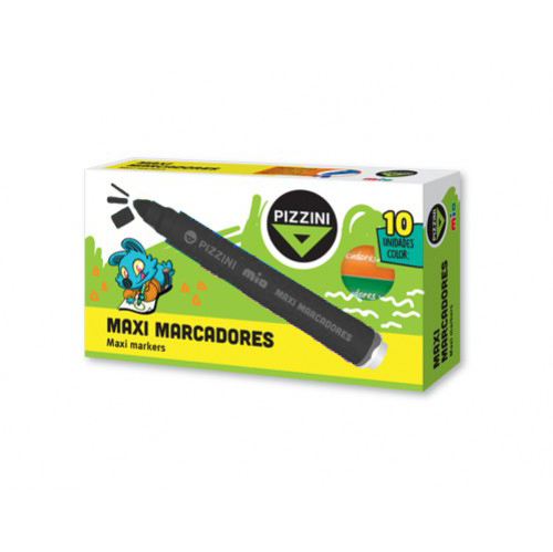 [8100NG] MARCADOR PIZZINI MAXI X10 NEGRO