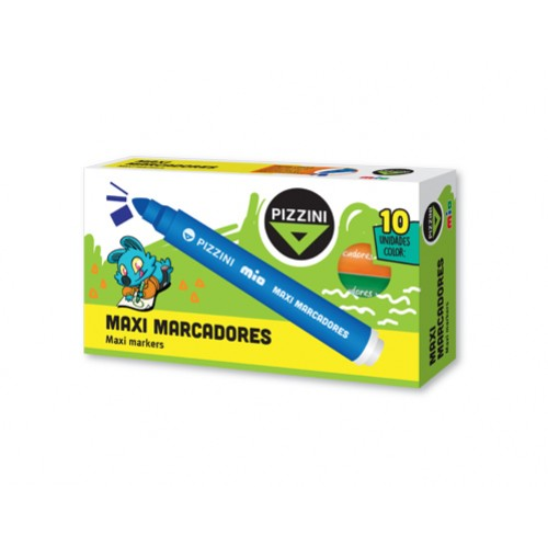 [8100AZ] MARCADOR PIZZINI MAXI X10 AZUL