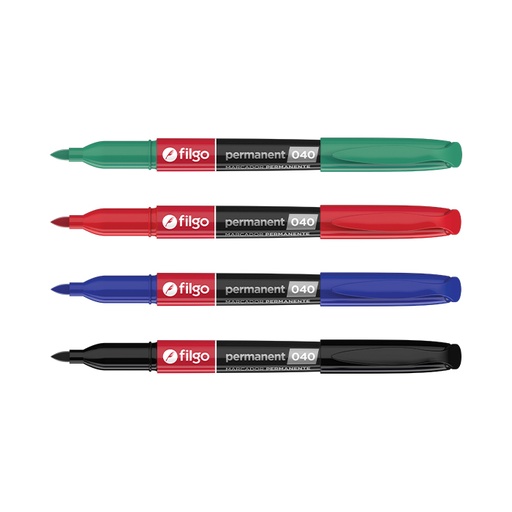 [PM040-C12-003] MARCADOR FILGO 040 X12 AZUL PERMERMANENTE PUNTA FINA