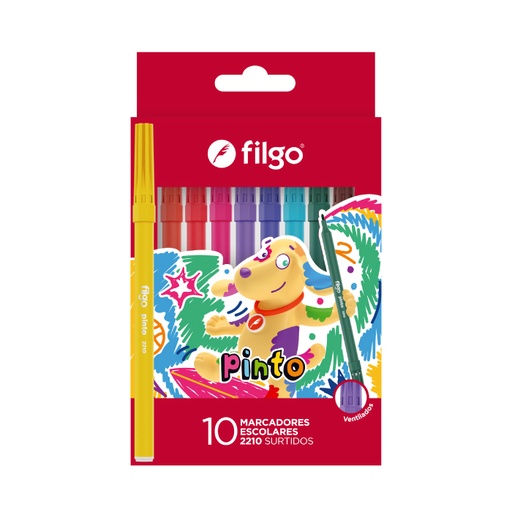 [CM2210-E10-SUR] MARCADOR FILGO ESCOLAR BLISTER X10 COLORES PROMO