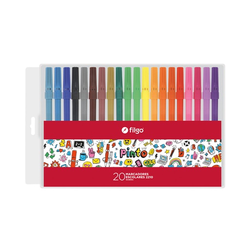 [CM2210-E20-SUR] MARCADOR FILGO ESCOLAR BLISTER X20 COLORES