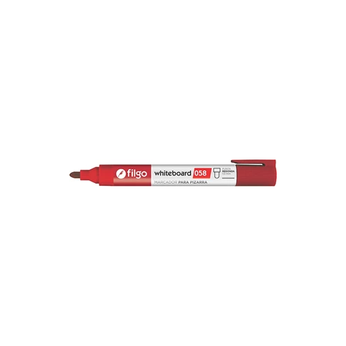 [WB058-C12-002] MARCADOR FILGO 058 X12 ROJO PARA PIZZARRA
