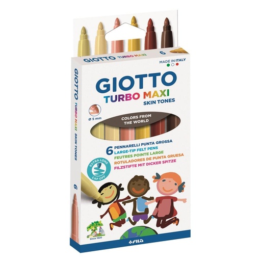 [527000] MARCADOR GIOTTO TURBO MAXI X 6 SKINTONES