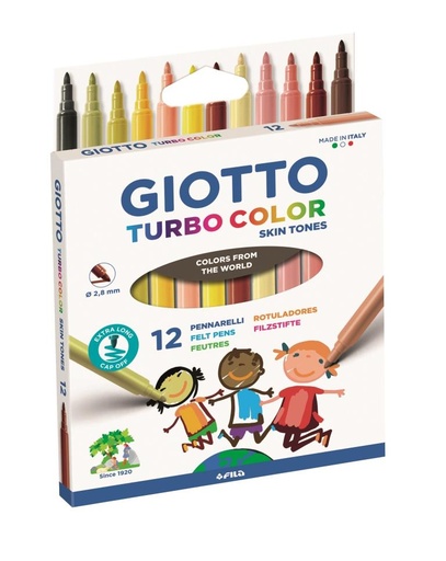 [526900] MARCADOR GIOTTO TURBO COLOR X12 SKINTONES