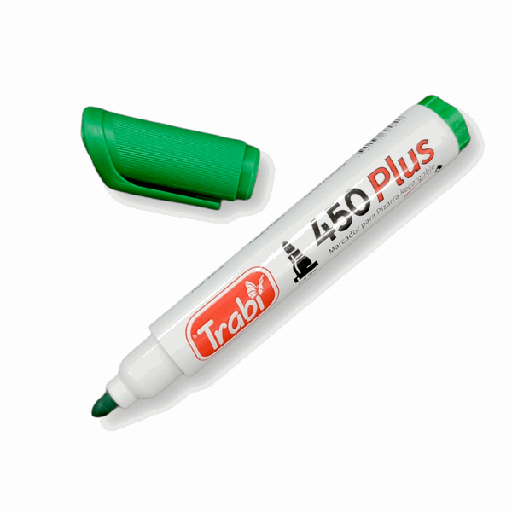 [TR9524] MARCADOR TRABI 450 X12 VERDE PARA PIZARRA