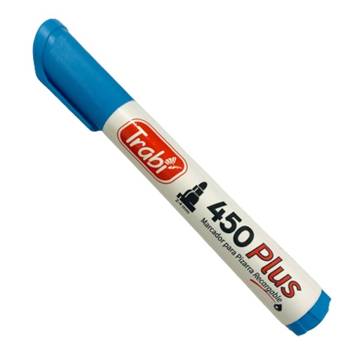 [TR79528] MARCADOR TRABI 450 X12 CELESTE PARA PIZARRA