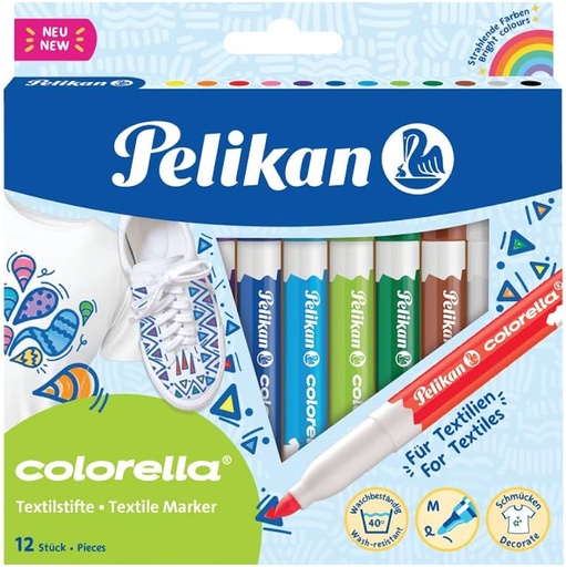 [814584] MARCADOR PELIKAN COLORELLA PARA TELA X12