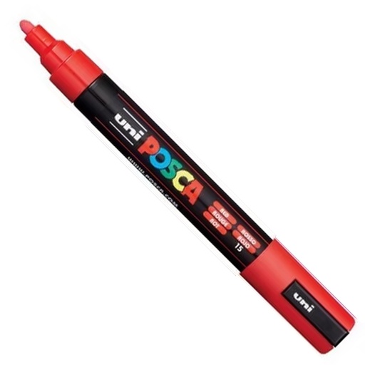 [MUNPC5M] MARCADOR UNI POSCA PC-5M ROJO
