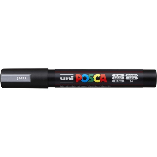 [MUNPC5M] MARCADOR UNI POSCA PC-5M PLATA