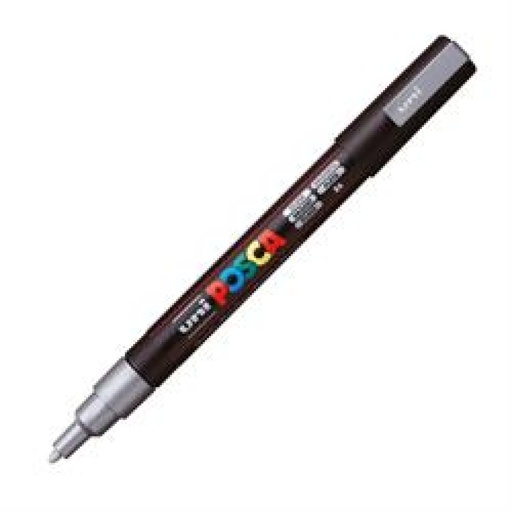[MUNPC3M] MARCADOR UNI POSCA PC-3M PLATA