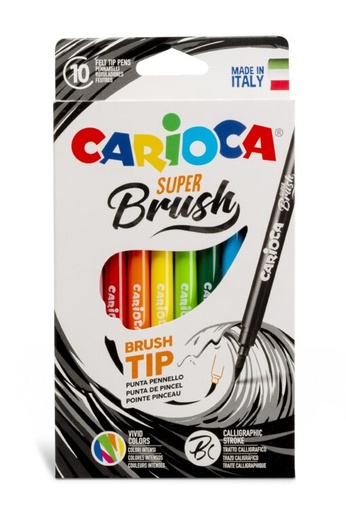 [42937] MARCADOR CARIOCA SUPER BRUSH X10 DISCONTINUO