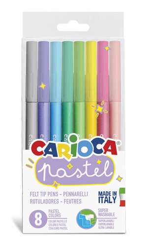 [43032] MARCADOR CARIOCA PASTEL X 8