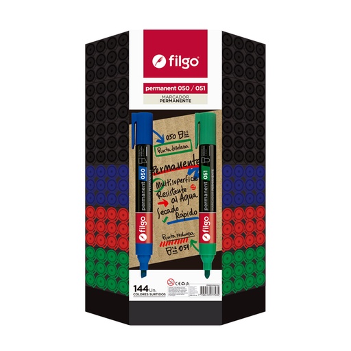 [PM5051-D144-CLA] MARCADOR FILGO 050 + 051 X144 SURTIDO CLASICO