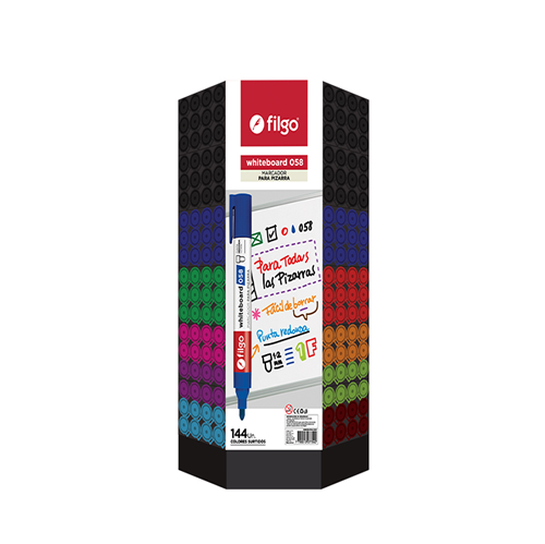 [WB058-D144-SUR] MARCADOR FILGO 058 X144 SURTIDO PARA PIZZARRA
