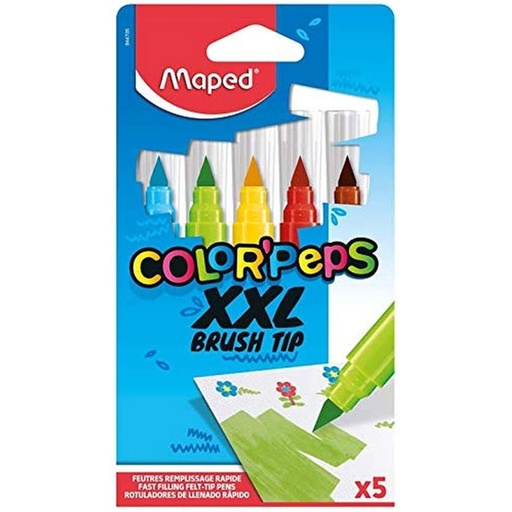[844705] MARCADOR MAPED COLORPEPS JUMBO BRUSH X5