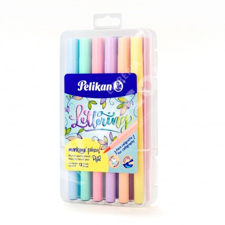 [30341201] MARCADOR PELIKAN MARKANA PINCEL X12 PASTEL