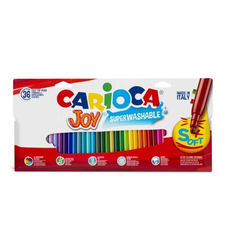 [40556] MARCADOR CARIOCA JOY SUPERWASHABLE SOFT X36
