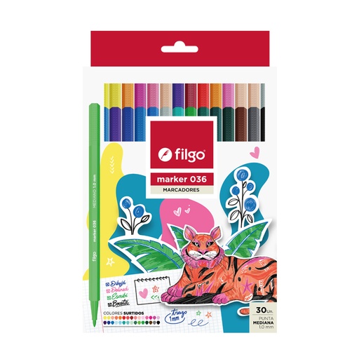[M36-E30-SUR] MARCADOR FILGO 036 MARKER X30 SURTIDOS