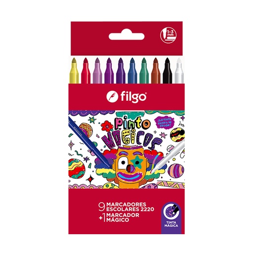 [CM2220-E10-MAGIC] MARCADOR FILGO PINTO CAJA X10 MAGICOS