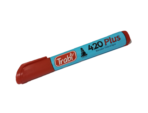 [TR1523] MARCADOR TRABI 420 X12 ROJO AL AGUA