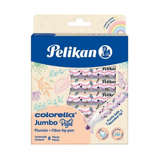[30114866] MARCADOR PELIKAN COLORELLA JUMBO X8 PASTEL
