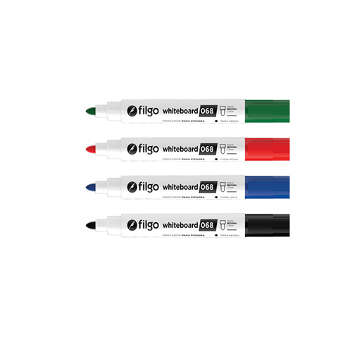 [WB068-C12-002] MARCADOR FILGO 068 X12 ROJO PARA PIZZARRA