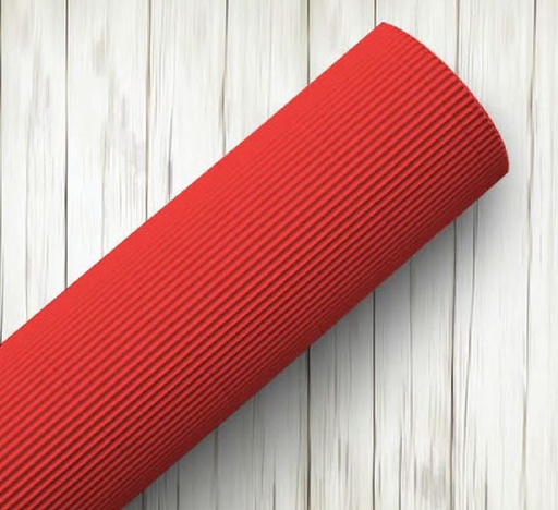 [1603005] MICROCORRUGADO 50X70CM LISO ROJO
