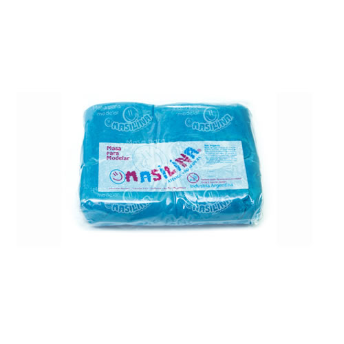 [2105] MASA MASILINA BOLSA 500G AZUL