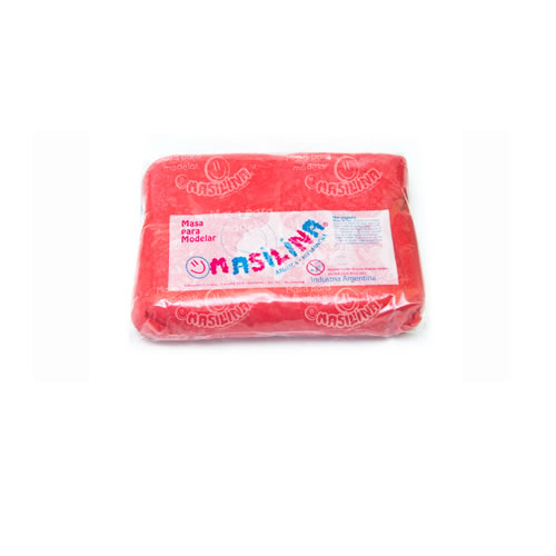 [2101] MASA MASILINA BOLSA 500G ROJO