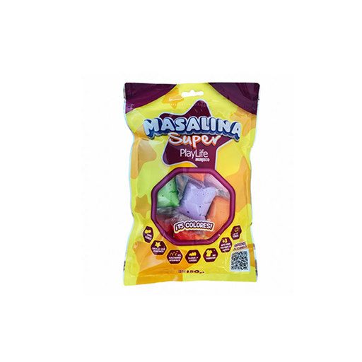 [PLM10150] MASA MASILINA BOLSA 150G 15 COLORES SURTIDOS