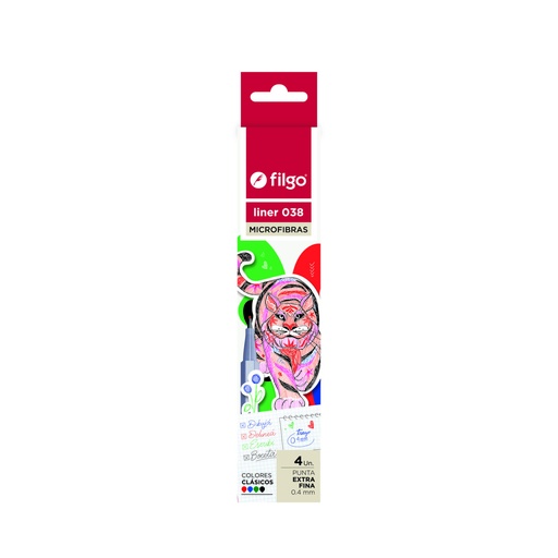 [L38-E4-CLA] MICROFIBRA FILGO LINER 038 X4 SURTIDO