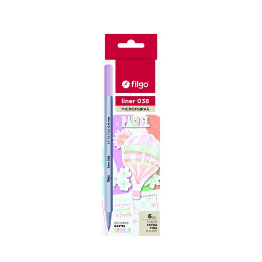 [L38-E6-PAS] MICROFIBRA FILGO LINER 038 X6 PASTEL