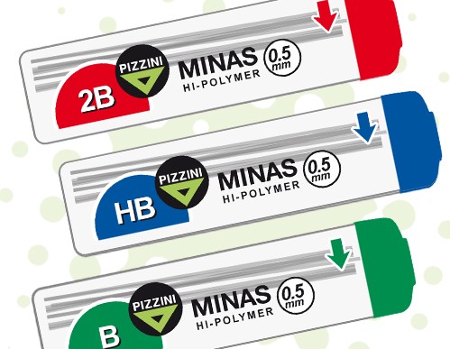 [S53002B] MINAS PIZZINI 0.5 2B TUBO X12 MINAS