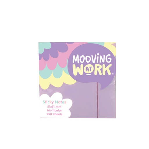 [2102100103] NOTAS ADHESIVAS MOOVING 51X51 250 HOJAS PASTEL