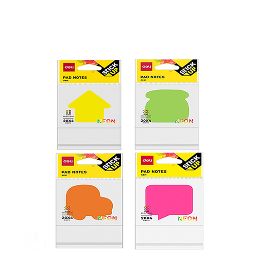 [EA03102] NOTAS ADH. DELI TEMATICAS 80H NEON SHAPE FLECHA PROMO