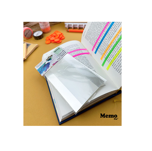 [0811-00450] NOTAS ADHESIVAS MEMOFIX 135X90MM X25 HOJAS TRANSPARENTE