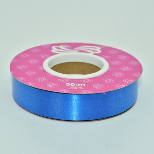 [00040AZU] CINTA PARA MOÑO LISA 20MMX50MTS AZUL