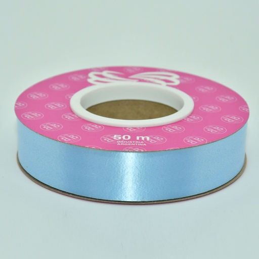 [00040CEL] CINTA PARA MOÑO LISA 20MMX50MTS CELESTE