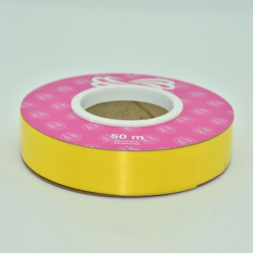 [00040AMA] CINTA PARA MOÑO LISA 20MMX50MTS AMARILLO