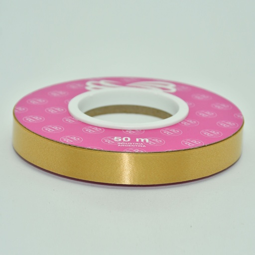 [00039DOR] CINTA PARA MOÑO LISA 12MMX50MTS DORADO