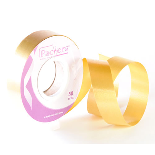 [00039DOR] CINTA PARA MOÑO LISA 12MMX50MTS DORADO