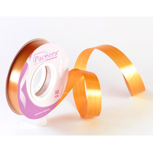[00039NAR] CINTA PARA MOÑO LISA 12MMX50MTS NARANJA