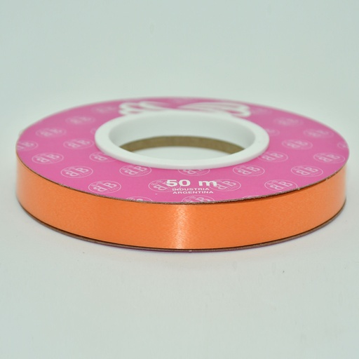 [00039NAR] CINTA PARA MOÑO LISA 12MMX50MTS NARANJA