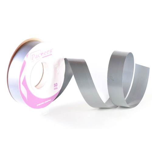 [00039PLA] CINTA PARA MOÑO LISA 12MMX50MTS PLATA