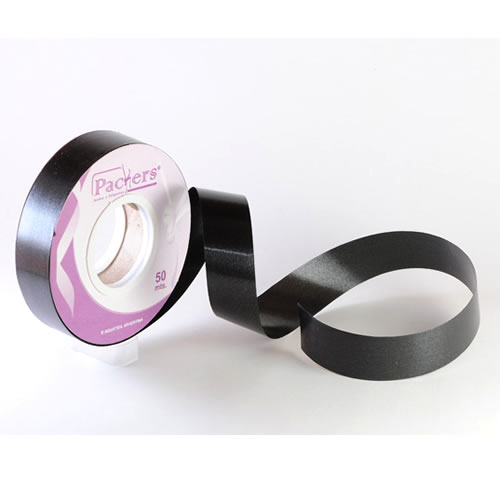 [00039NEG] CINTA PARA MOÑO LISA 12MMX50MTS NEGRO