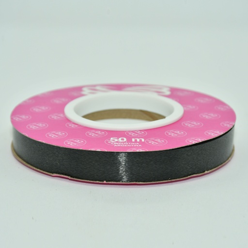 [00039NEG] CINTA PARA MOÑO LISA 12MMX50MTS NEGRO