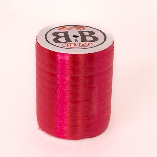 [00046ROJ] CINTA PARA MOÑO LISA BOBINA 5MMX1000MTS ROJO